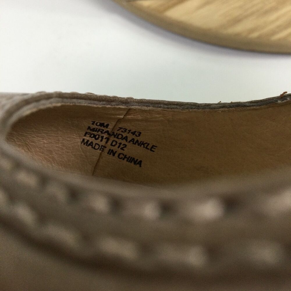 FRYE Women's Leather Upper Miranda Ankle Mary Jane Heel in Gray Size 10M - Picture 10 of 11